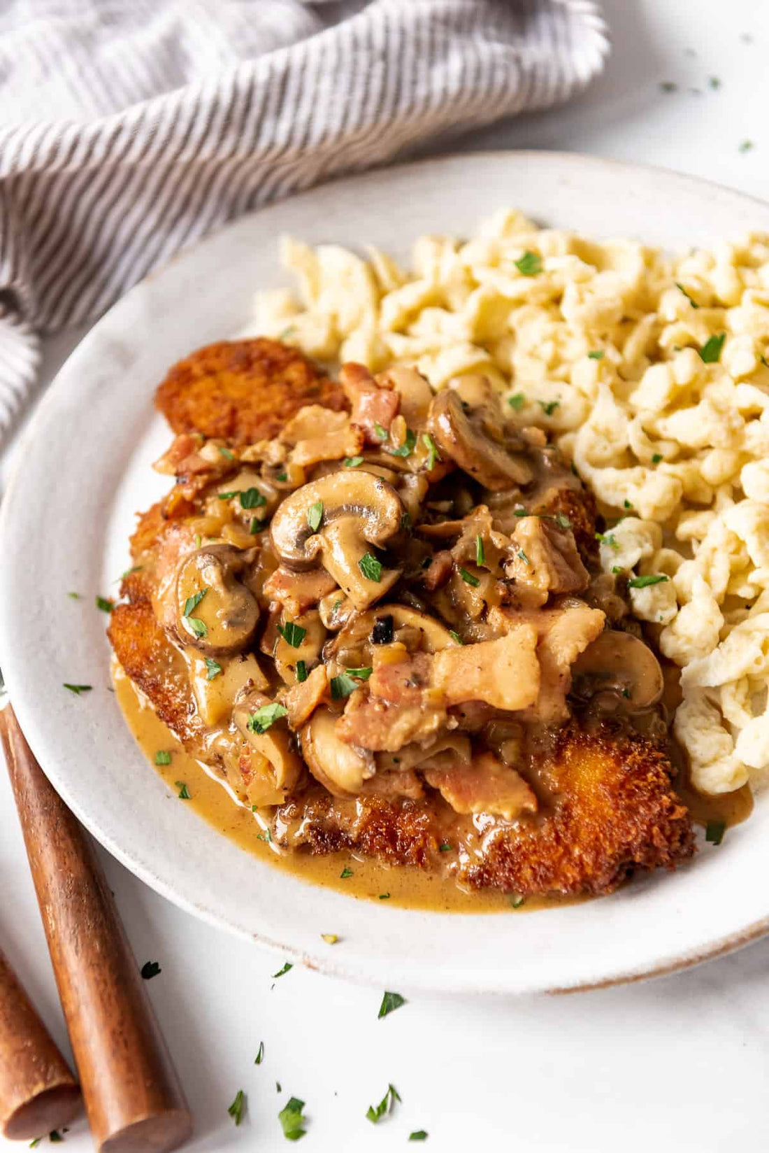 Our Favorite Jägerschnitzel